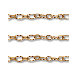 catena mista in acciaio color oro