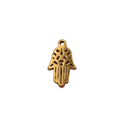 charm mano di fatima 10x5mm acciaio