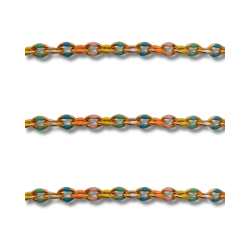 mini catena acciaio smaltata multicolor