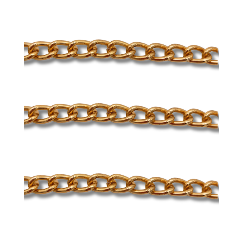 catena in acciaio color oro lucido