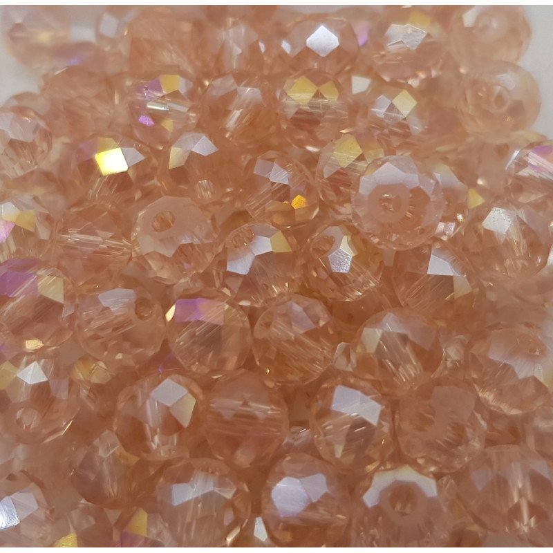 Cristalli 4 mm CL41 Rosa Trasparente Specchiato
