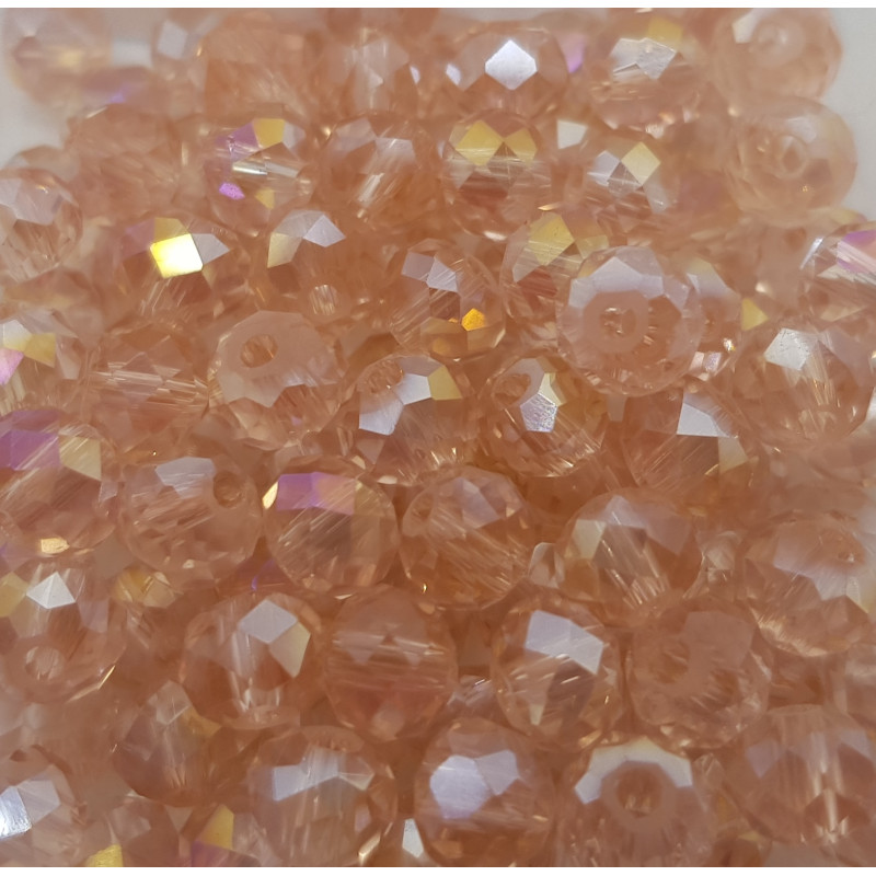 Cristalli 4 mm CL41 Rosa Trasparente Specchiato