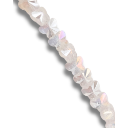 farfalla strass 10 x 8 mm bianco trasparente 1 filo