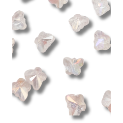 farfalla strass 10 x 8 mm bianco trasparente 1 filo