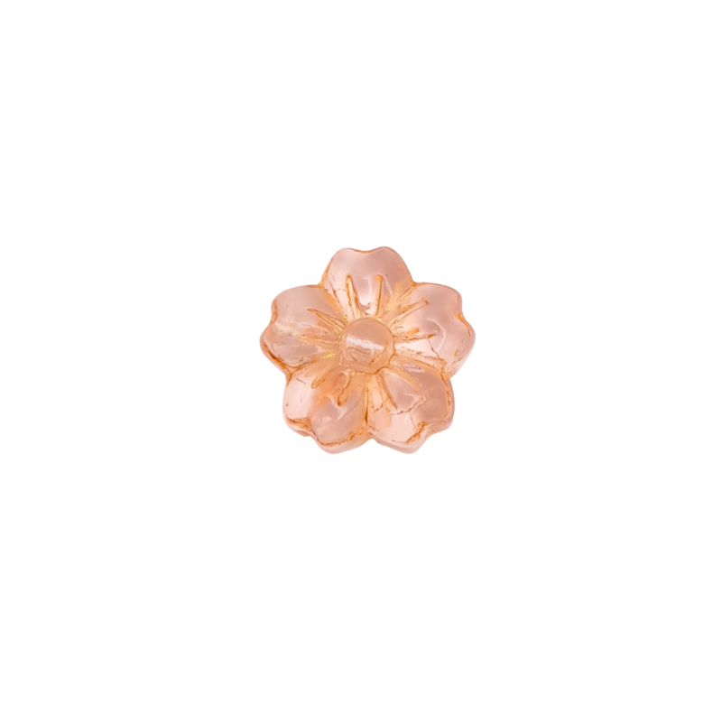 Filo di Cristalli a Forma di Fiore in Resina rosa cipria