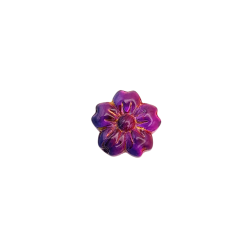 Filo di Cristalli a Forma di Fiore in Resina violet 13 mm