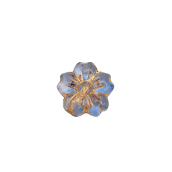 Filo di Cristalli a Forma di Fiore in Resina lily grey 13 mm