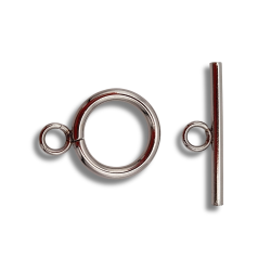 Chiusura barra T in acciaio 13mm argento 1 pz